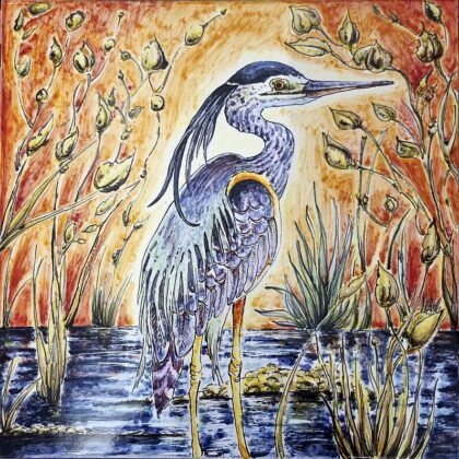 Piastra cm 40 x 40 "Airone"