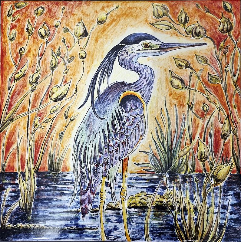 Piastra cm 40 x 40 "Airone"
