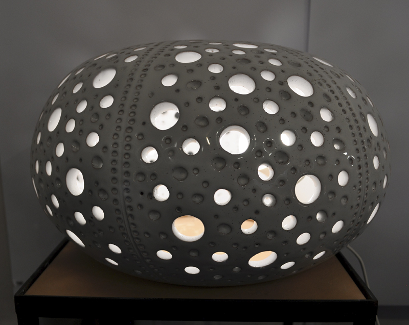 Lampada Bianca modello riccio senza spine cm 37 x 23 - immagine 2