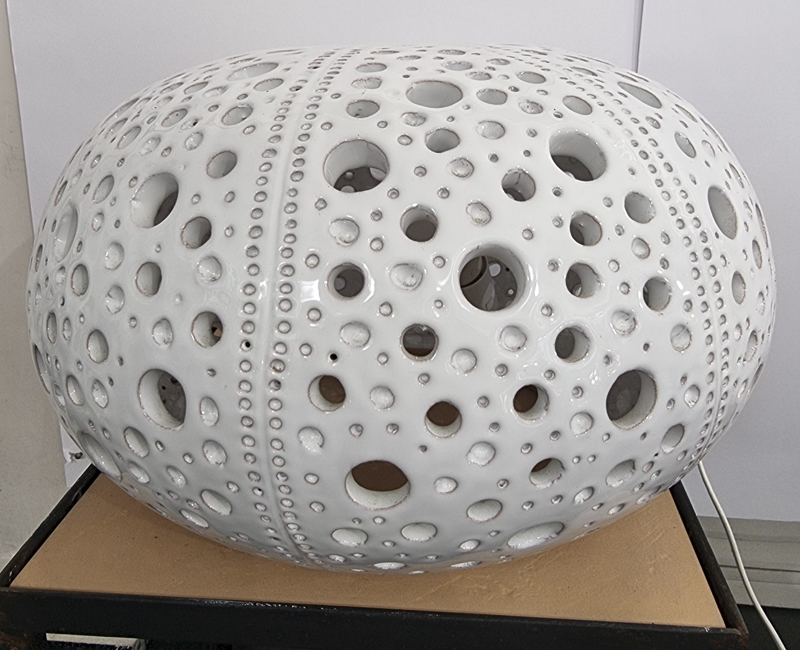 Lampada Bianca modello riccio senza spine cm 37 x 23 - immagine 3